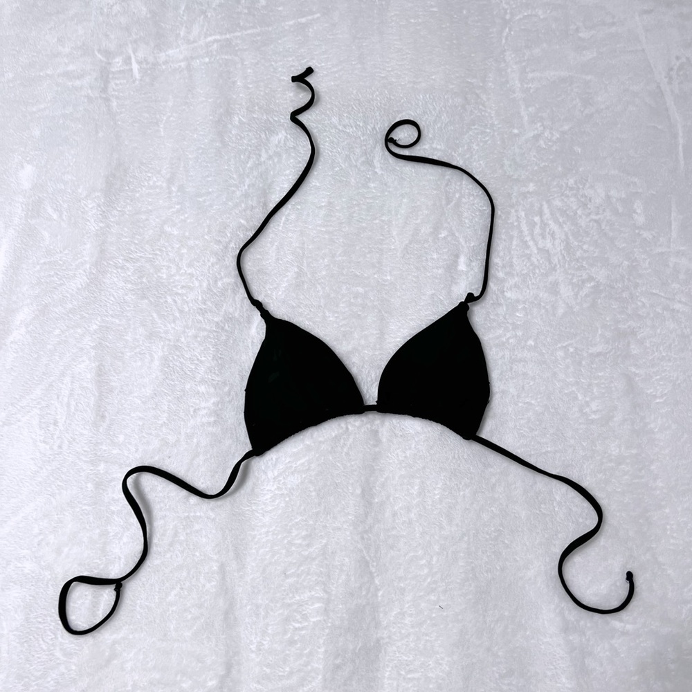 black bathing suit top